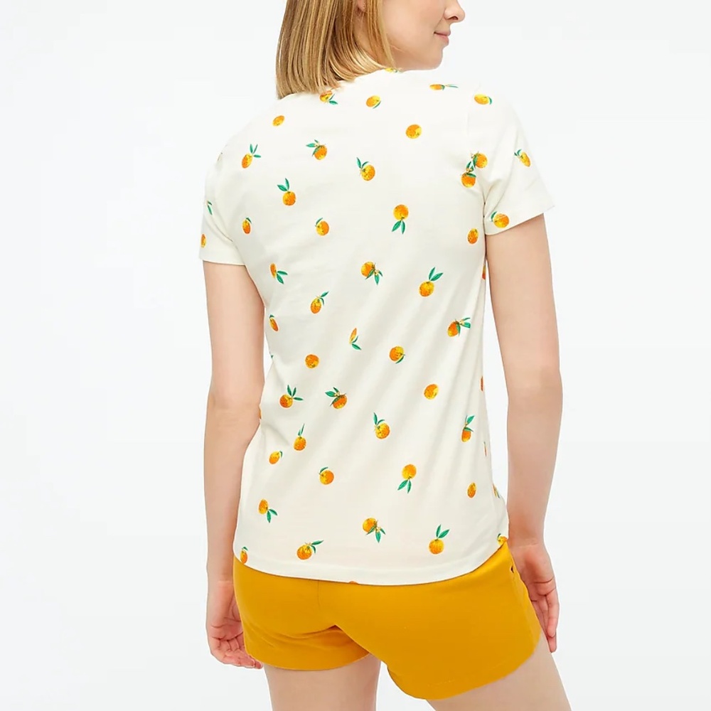 J.Crew Orange-print Graphic Tee - Picture 2 of 6
